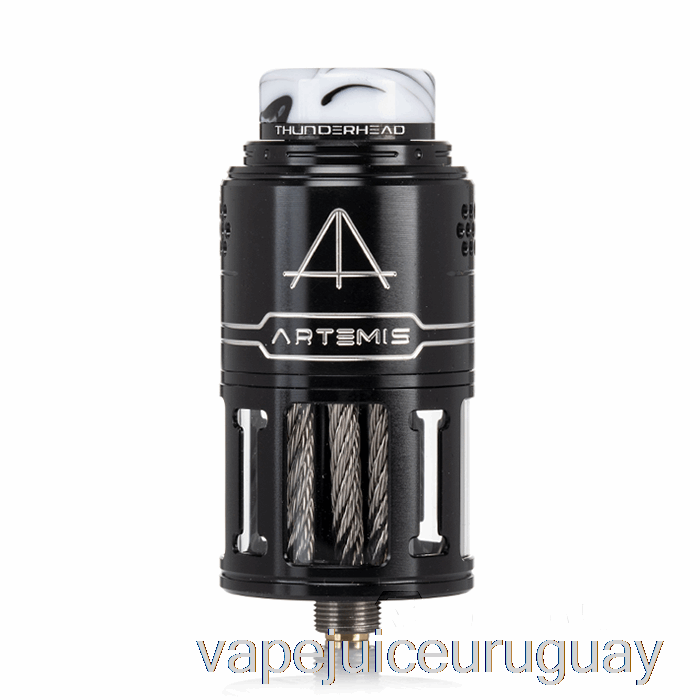 Thunderhead Creations Artemis V2 Top Coiler 25mm Rdta Negro Y Plateado Vape Recargable